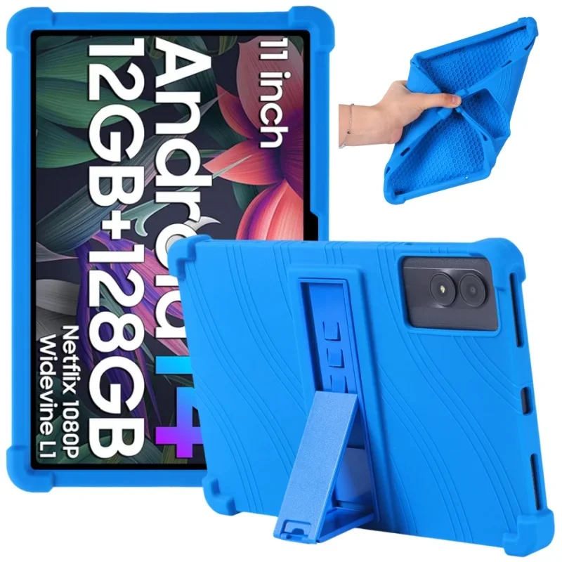 Oukitel Tablet Accessories - Funda de silicona suave con soporte