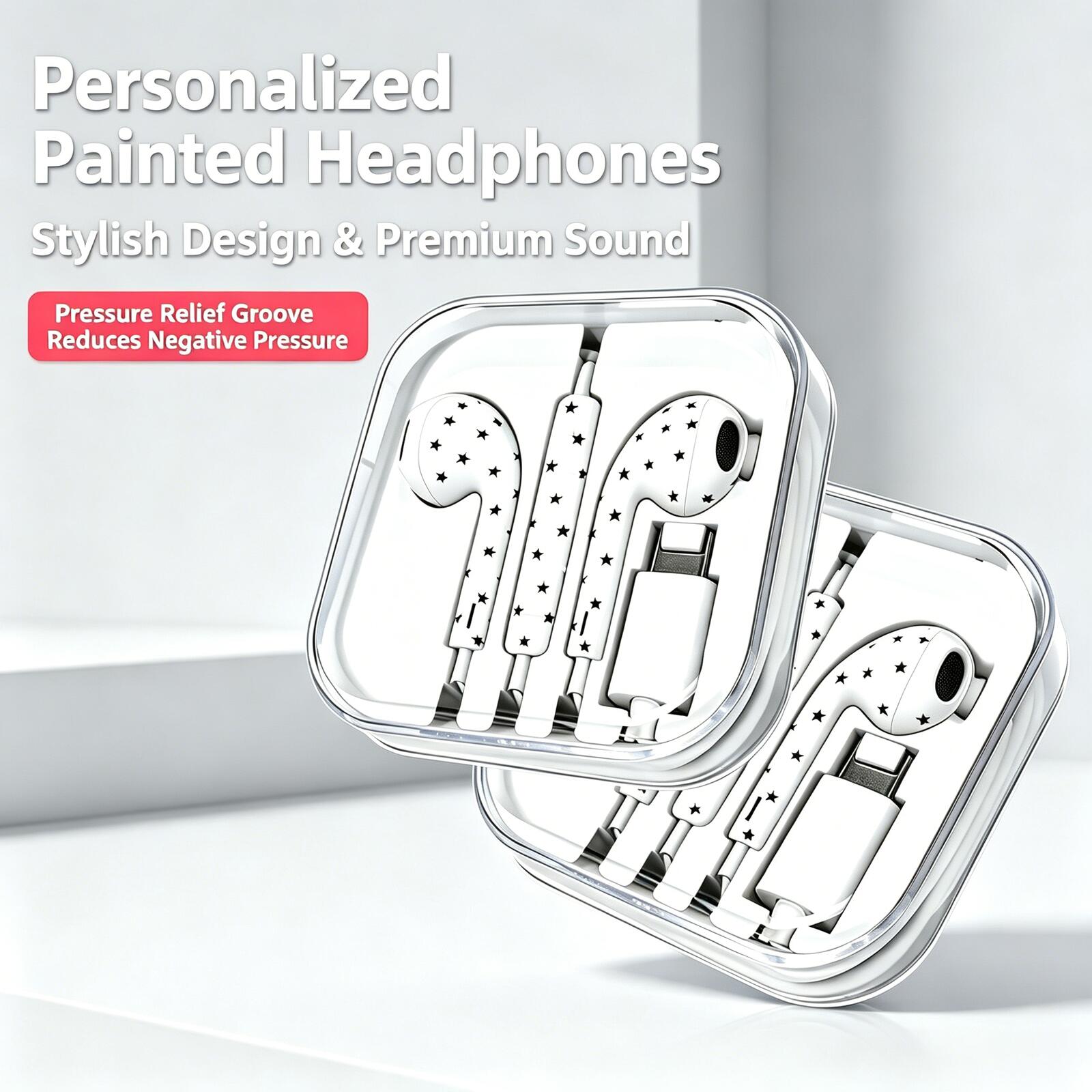 Wired Earphone Lightning - Audífonos Intrauditivos con Cable Tipo-C, Diseño