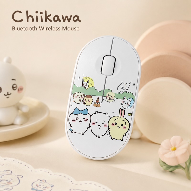 Laptop Tablet Accessories - Ratón inalámbrico Bluetooth Chiikawa, modo dual,