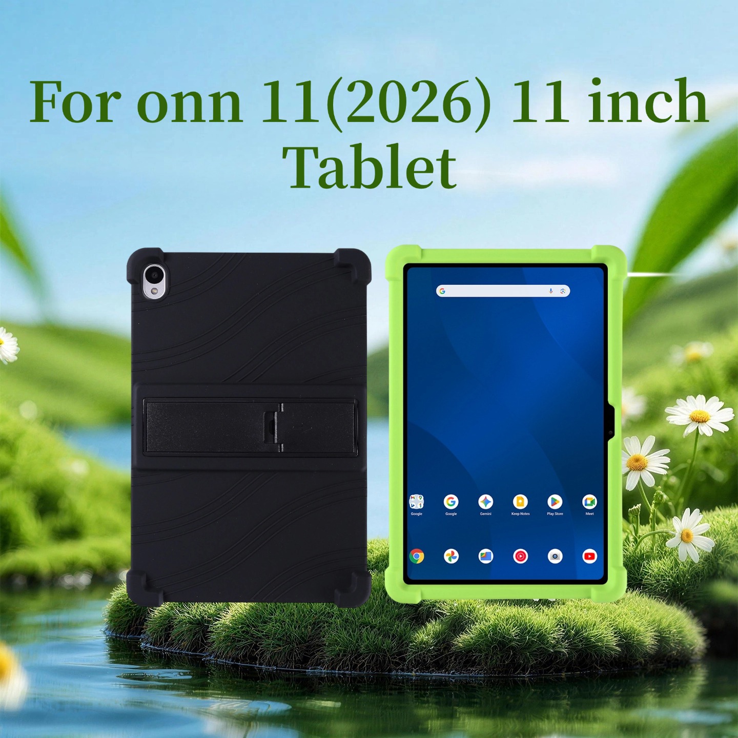 Onn Tablet Accessories - Funda Protectora de Silicona Suave con