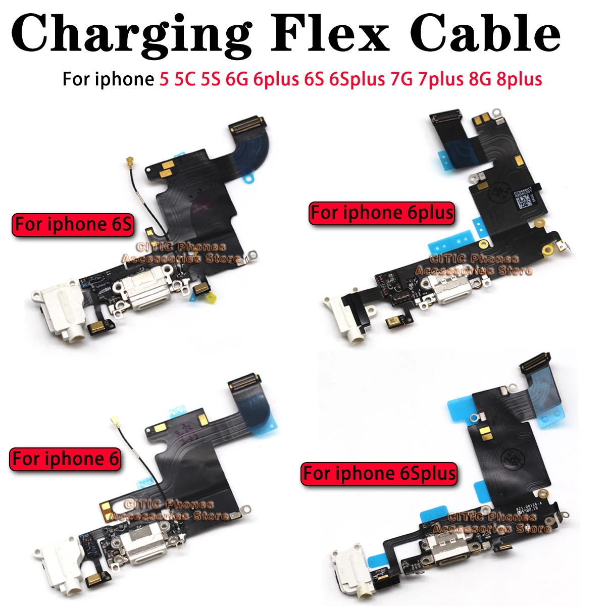 Wired Earphone Lightning - 5 uds para iPhone 6 6S