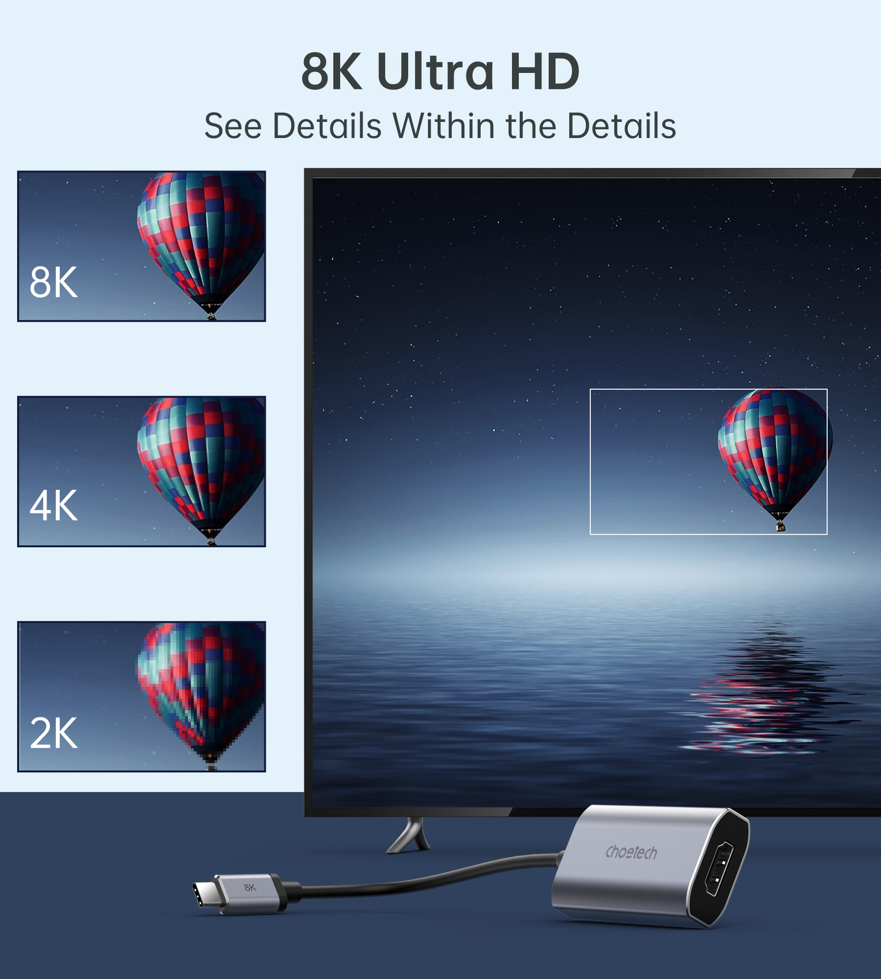 Adaptador USB C a HDMI 8K, ada - Hdmi Adapter Tablet reseña y precio
