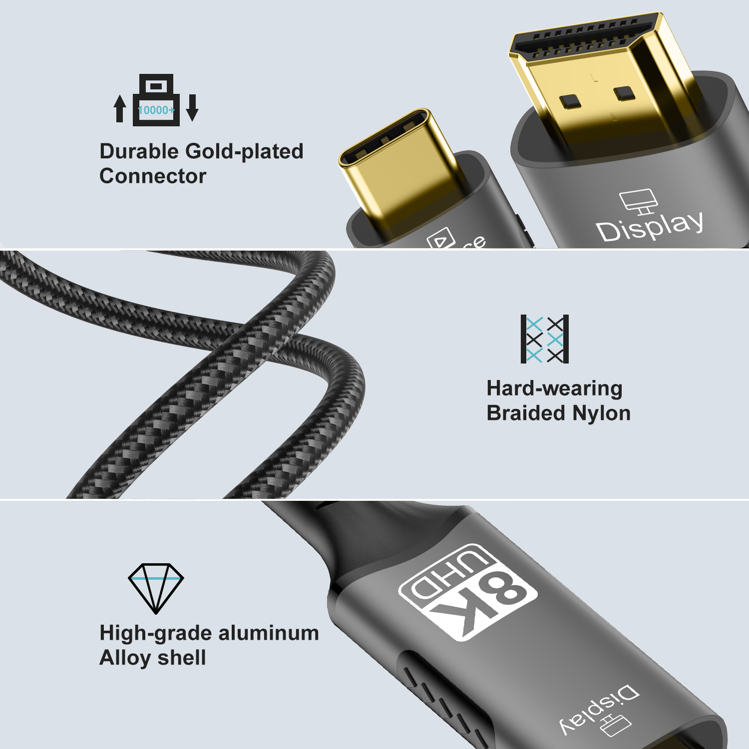 Adaptador USB C a HDMI de 8K a - Hdmi Adapter Tablet reseña y precio