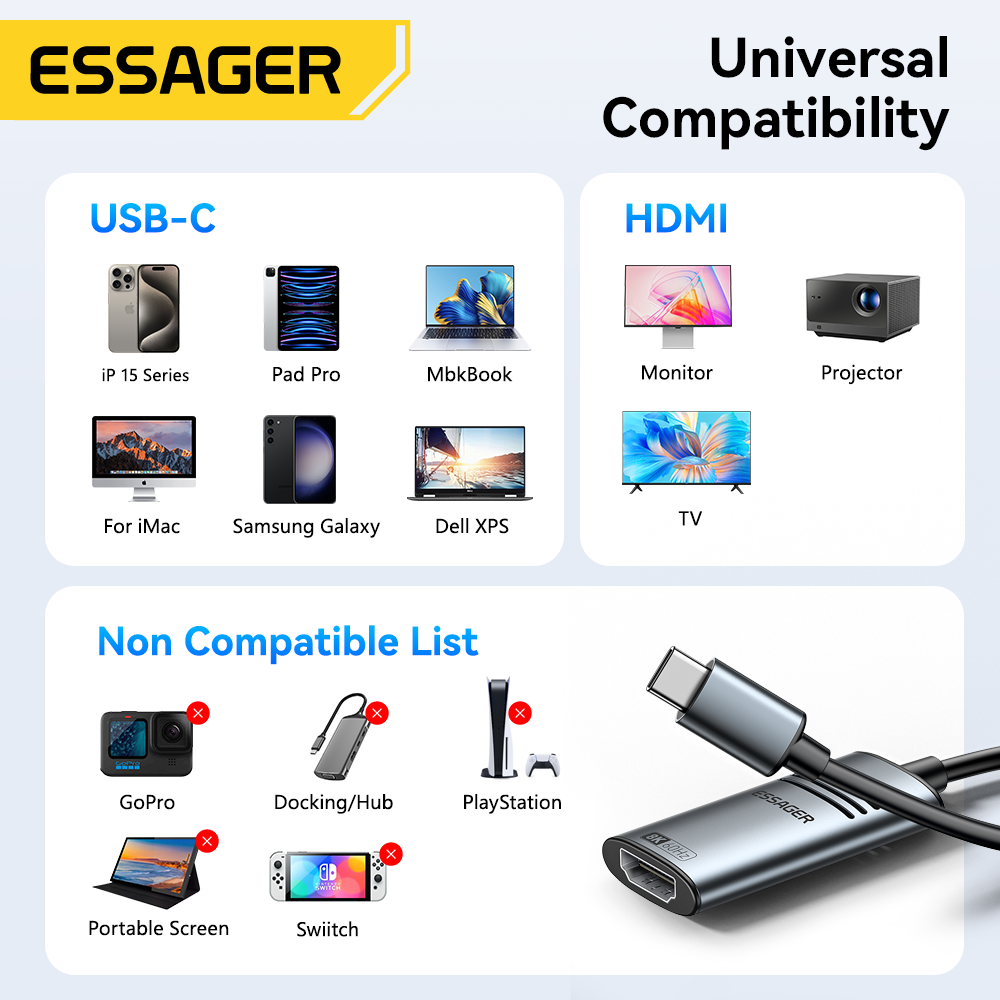 Adaptador Essager HDMI a USB t - Hdmi Adapter Tablet reseña y precio