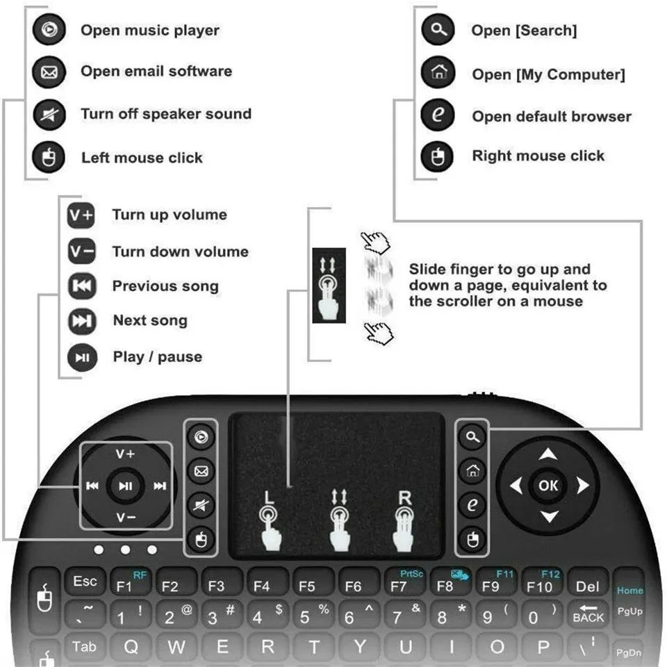 Mini teclado inalámbrico de 2, - Windows Tablet Accessories reseña y precio