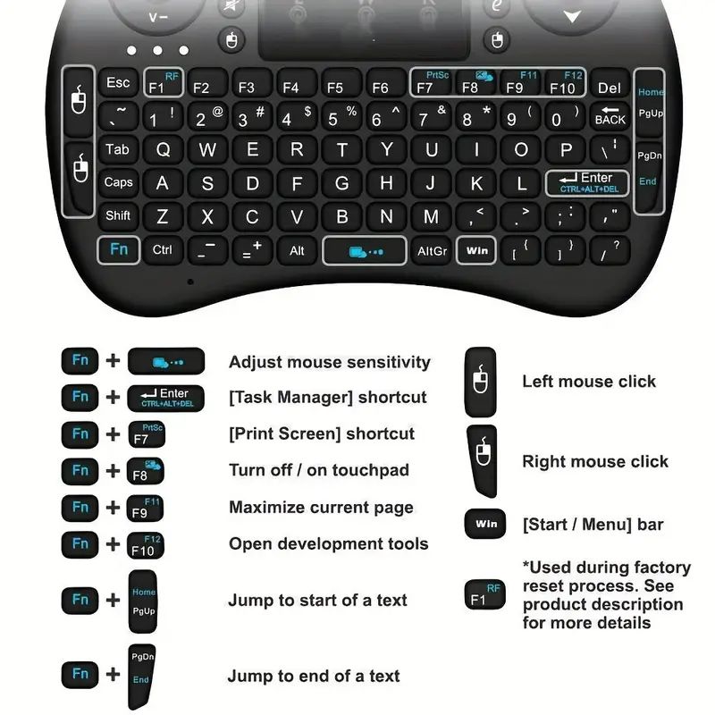 Mini teclado inalámbrico de 2, - Windows Tablet Accessories reseña y precio